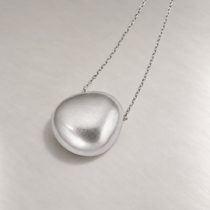 Luna Dome Necklace in Silver