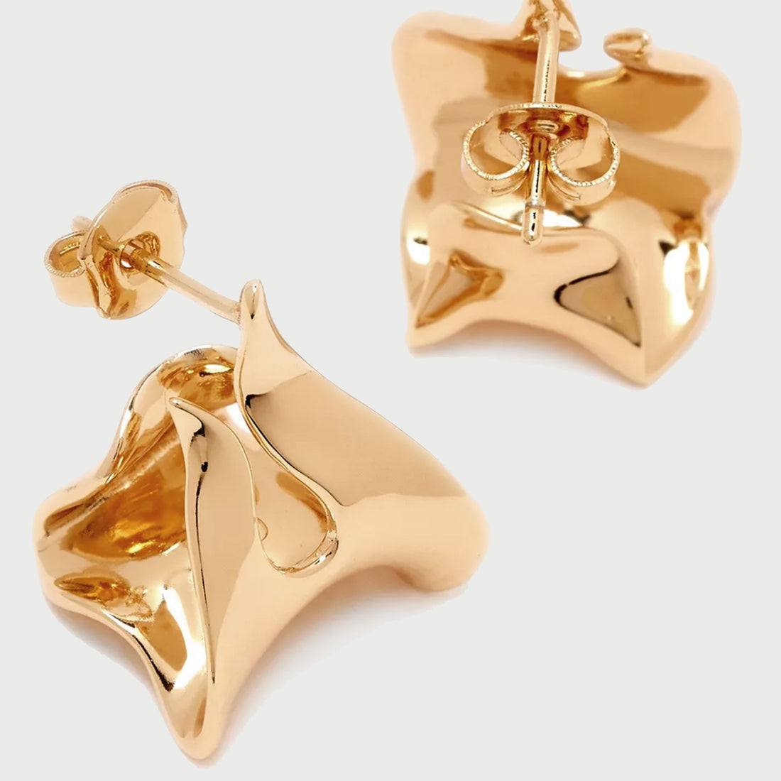 POTOSKA x YOJ Claw Double Hoop Earrings in Gold