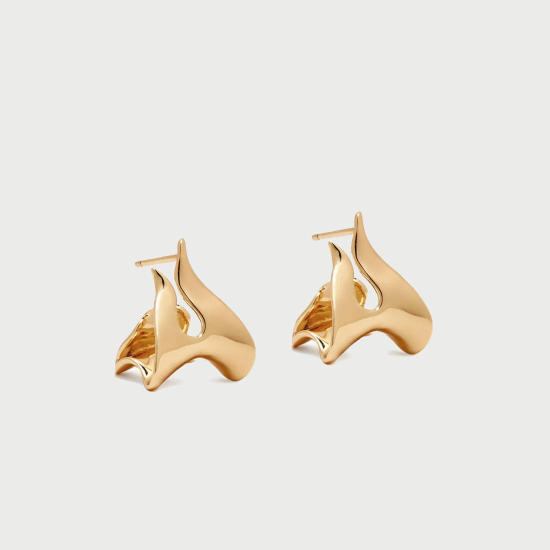 POTOSKA x YOJ Claw Double Hoop Earrings in Gold