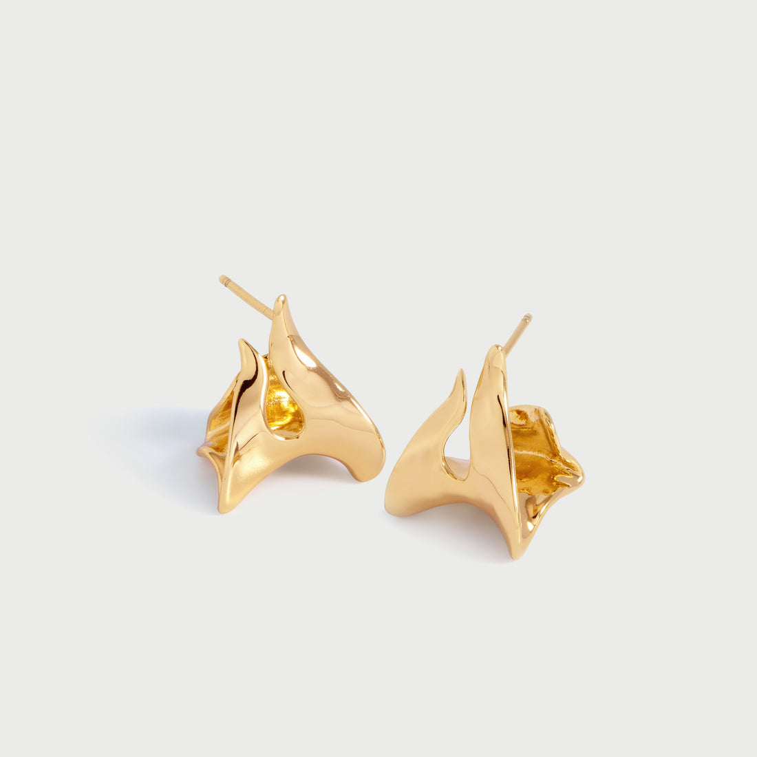 POTOSKA x YOJ Claw Double Hoop Earrings in Gold