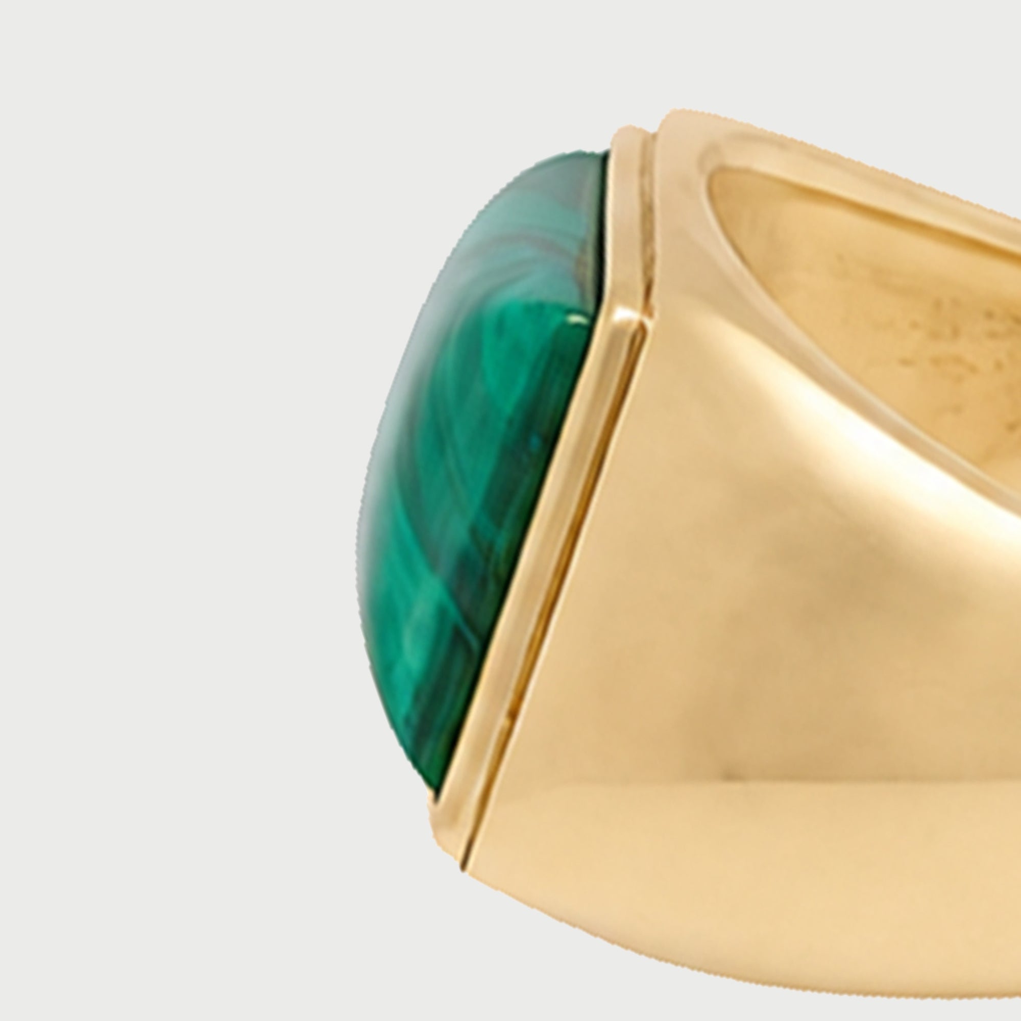 MALACHITE PINKI RNG IN GOLD