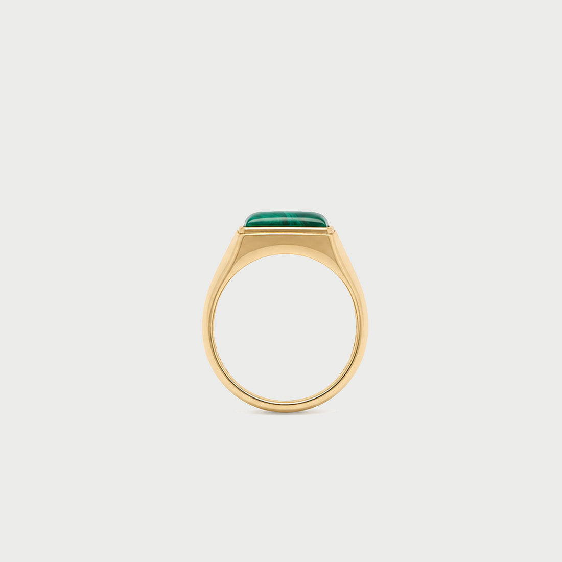 MALACHITE PINKI RNG IN GOLD
