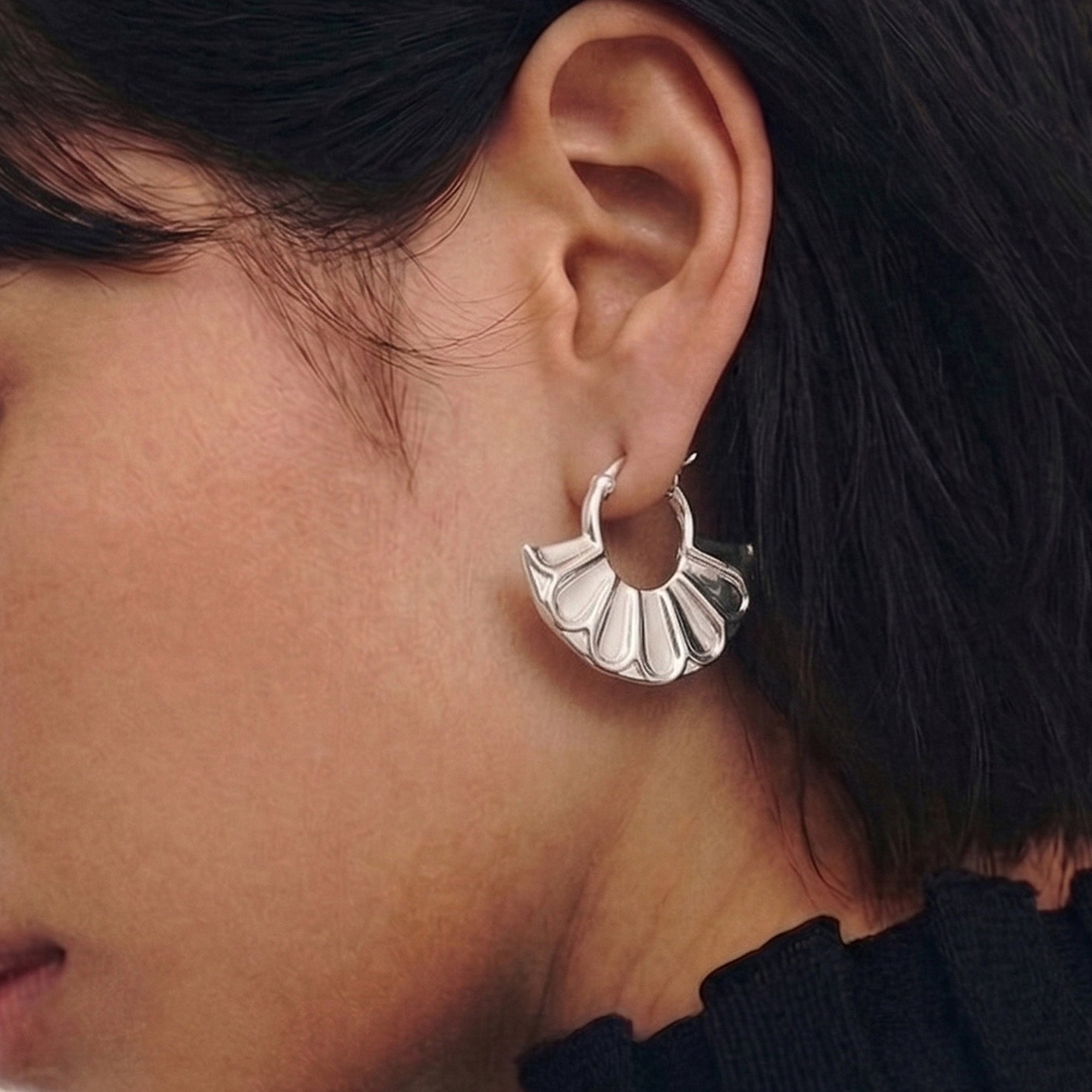 Tali Hoops in Silver