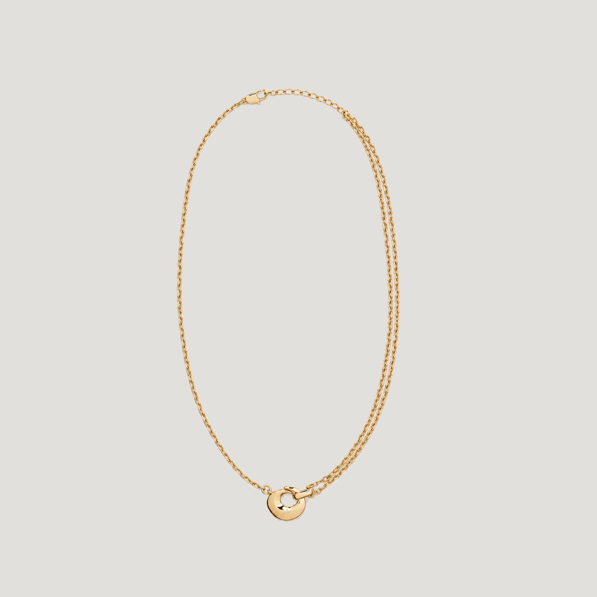 Infinity Necklace in Mix Chains in Gold