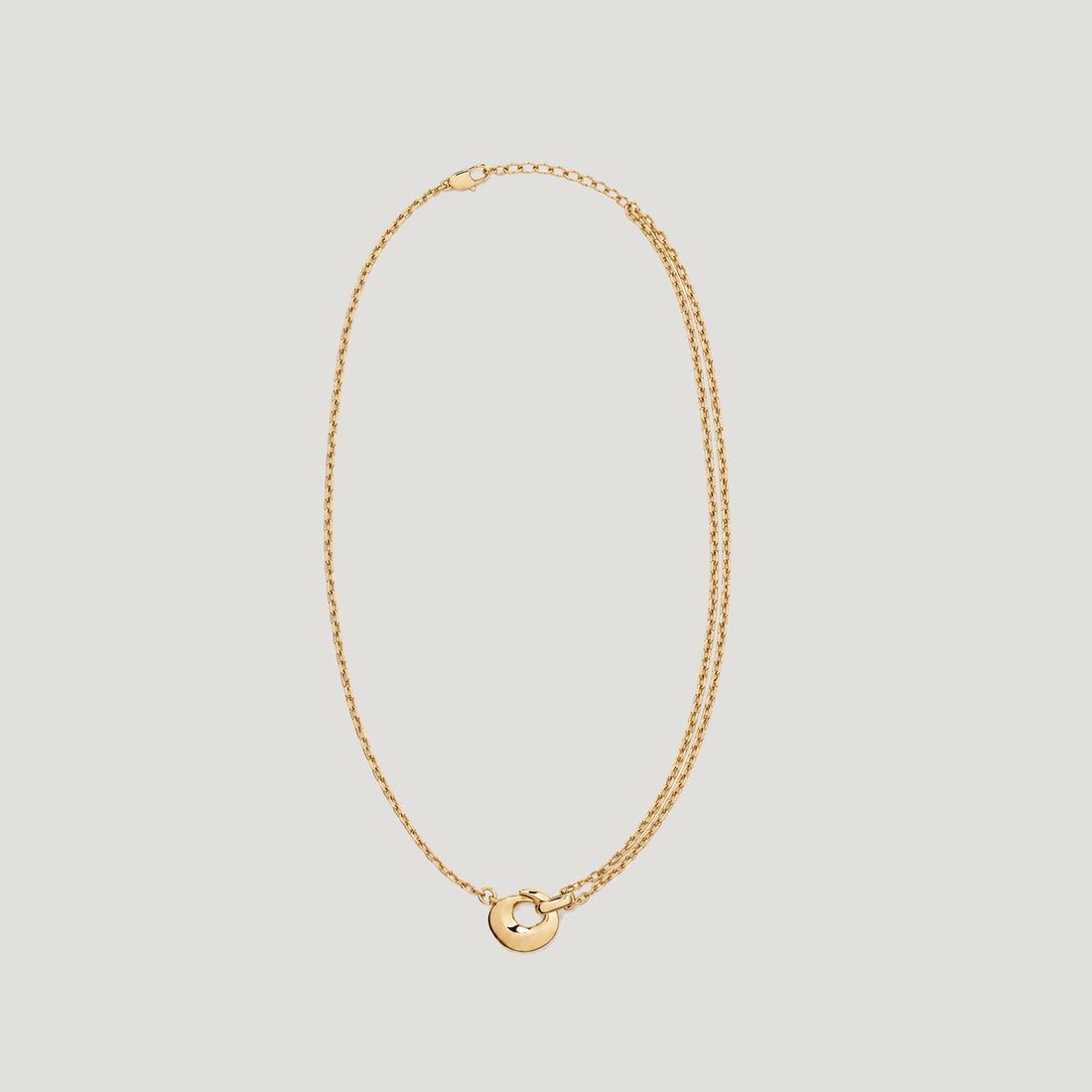 Infinity Necklace in Mix Chains in Gold