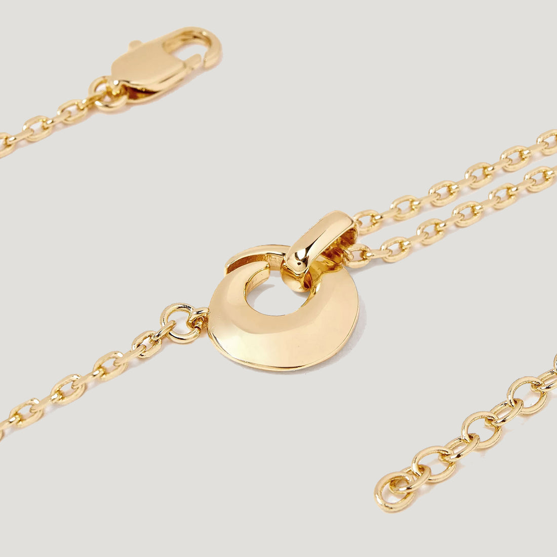 Infinity Necklace in Mix Chains in Gold