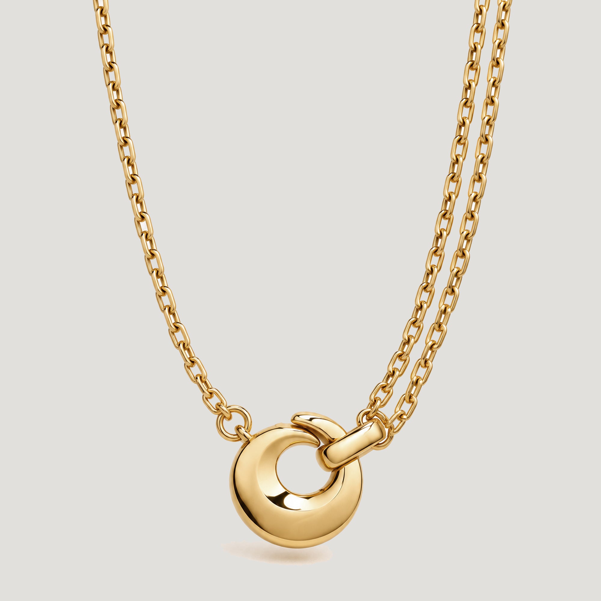 Infinity Necklace in Mix Chains in Gold