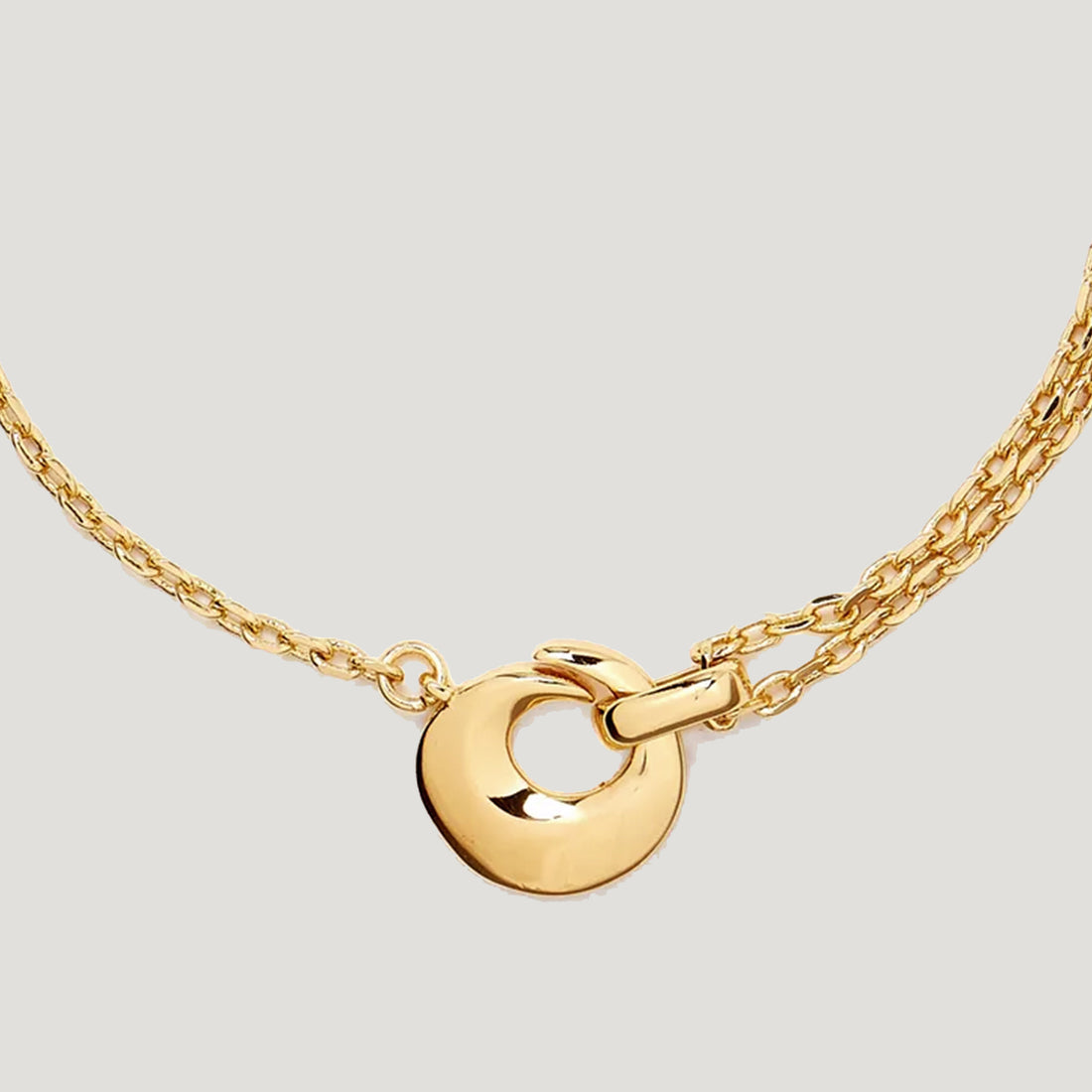 Infinity Necklace in Mix Chains in Gold