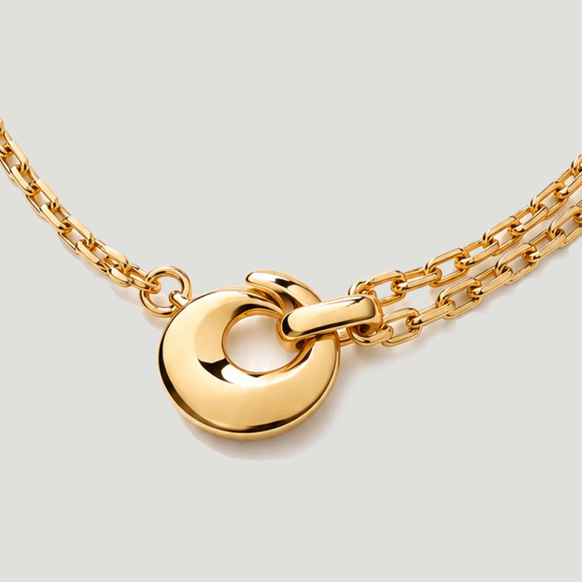 Infinity Necklace in Mix Chains in Gold