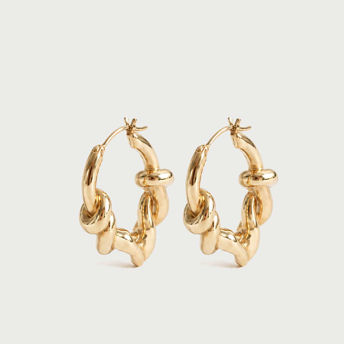 Knotted Maxi Hoops In Gold