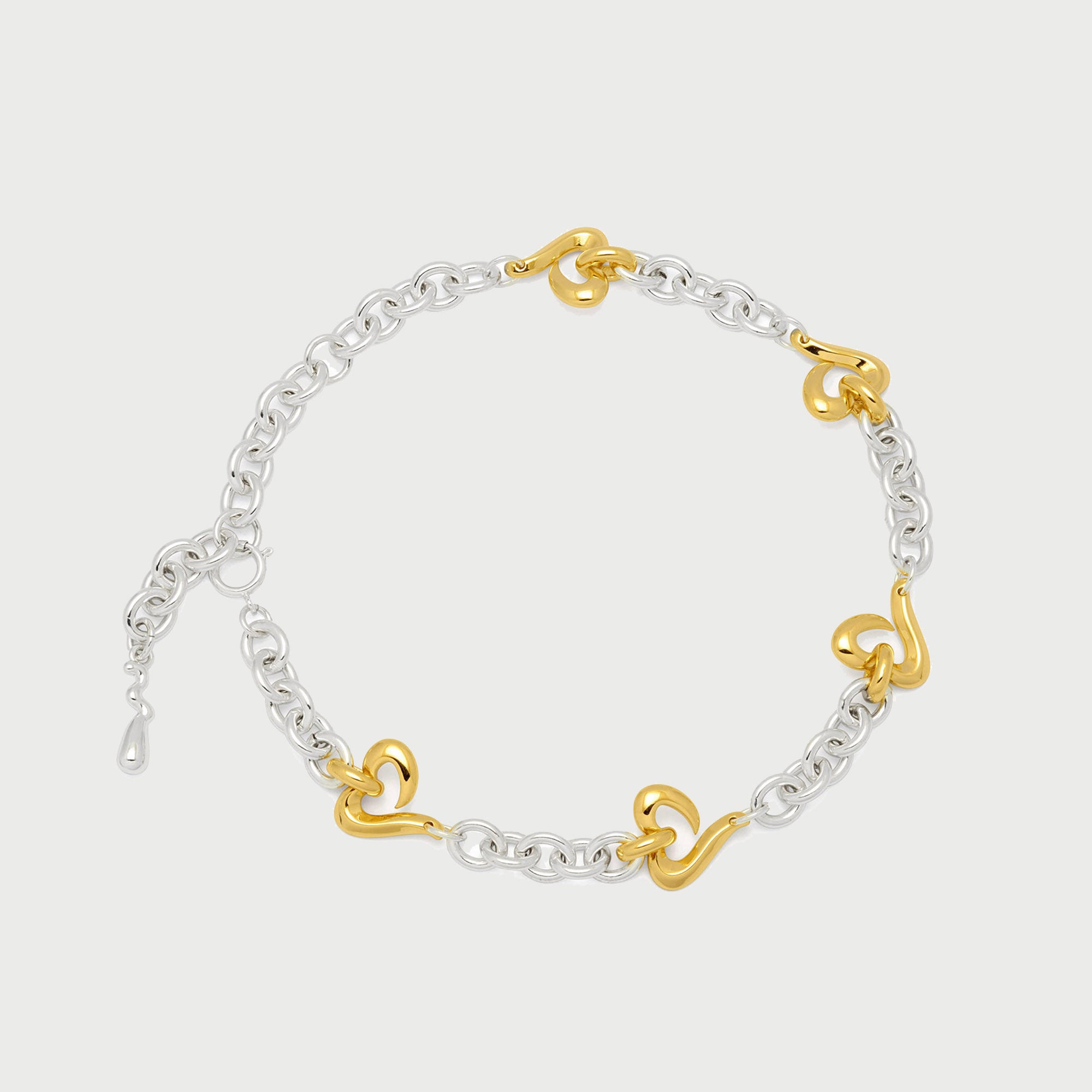 LOFF MIX METAL MAXI NECKALCE IN TWO TONE