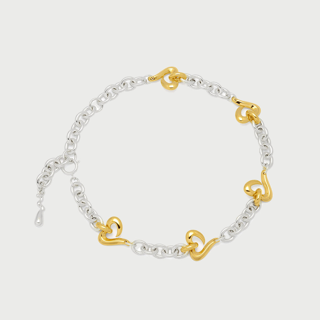 LOFF MIX METAL MAXI NECKALCE IN TWO TONE