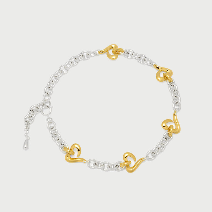 LOFF MIX METAL MAXI NECKALCE IN TWO TONE