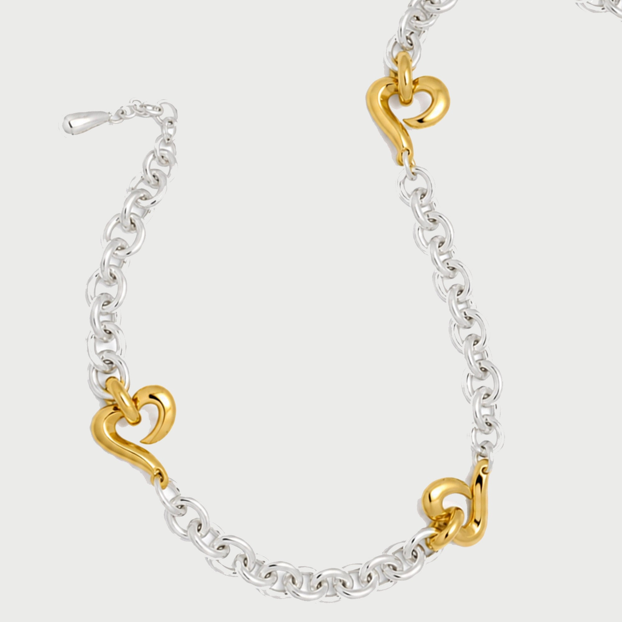LOFF MIX METAL MAXI NECKALCE IN TWO TONE