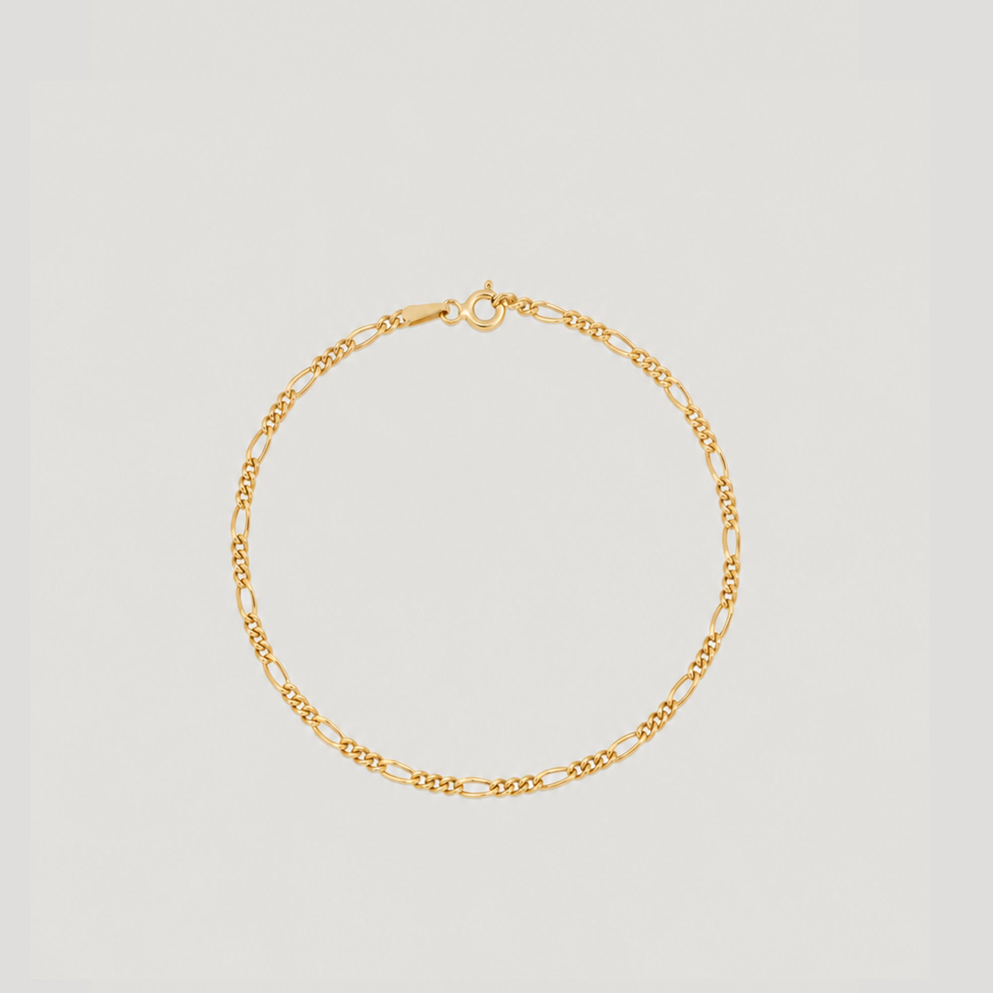 Figaro Anklet Baracelet in Gold by YOJ