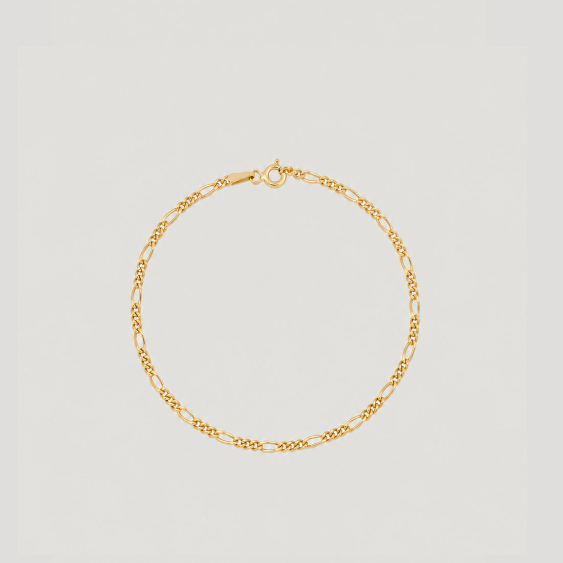 Figaro Anklet Baracelet in Gold by YOJ