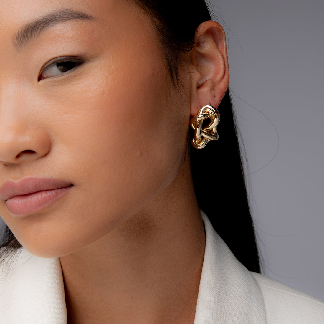 Kalno Maxi Stud Earrings in Gold