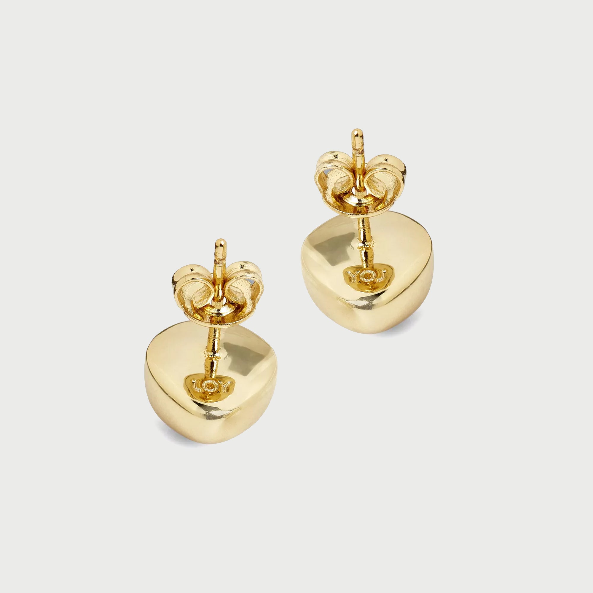 Petra Mini Studs In Gold & Rose Quartz