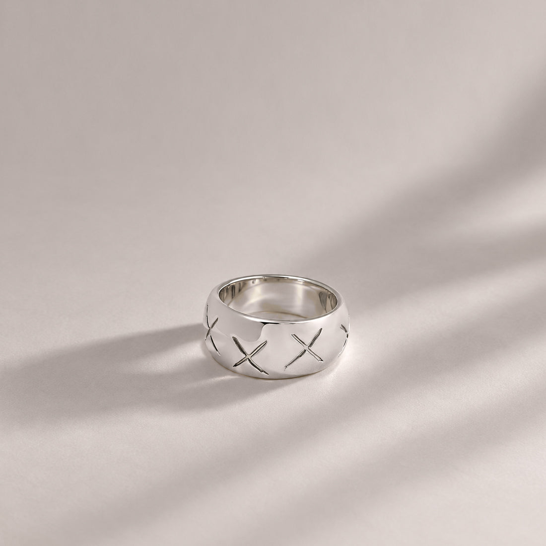 EX BAND RING IN SILVER
