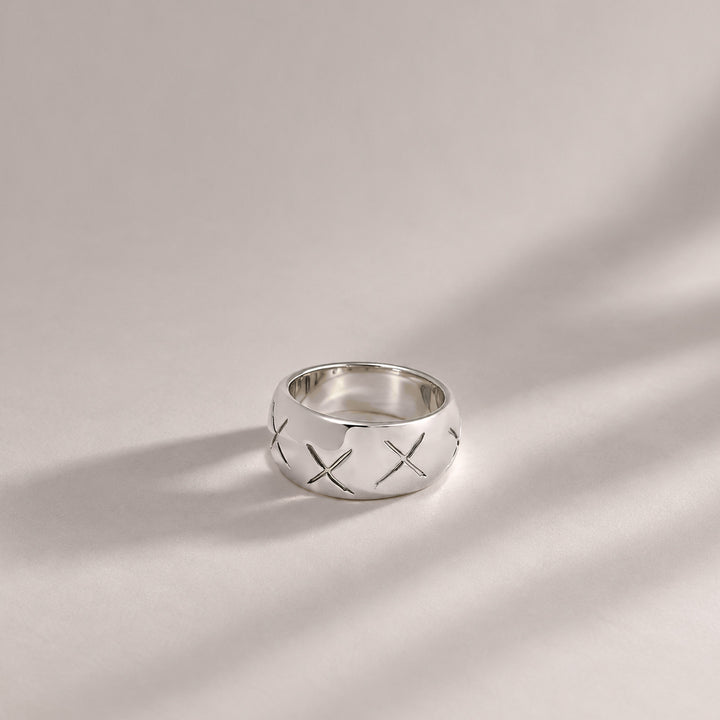 EX BAND RING IN SILVER