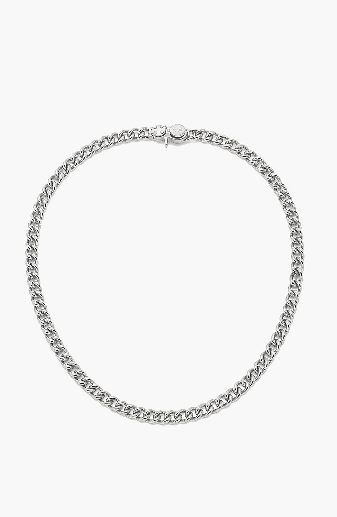 FORGE CURB CHAIN NECKLACE  IN SILVER