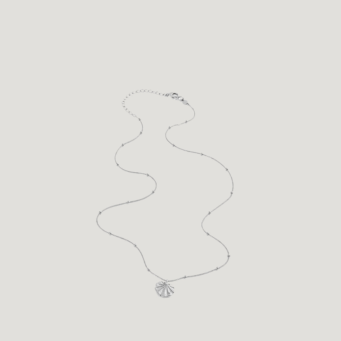 Stella Beaded Choker Necklace in Silver