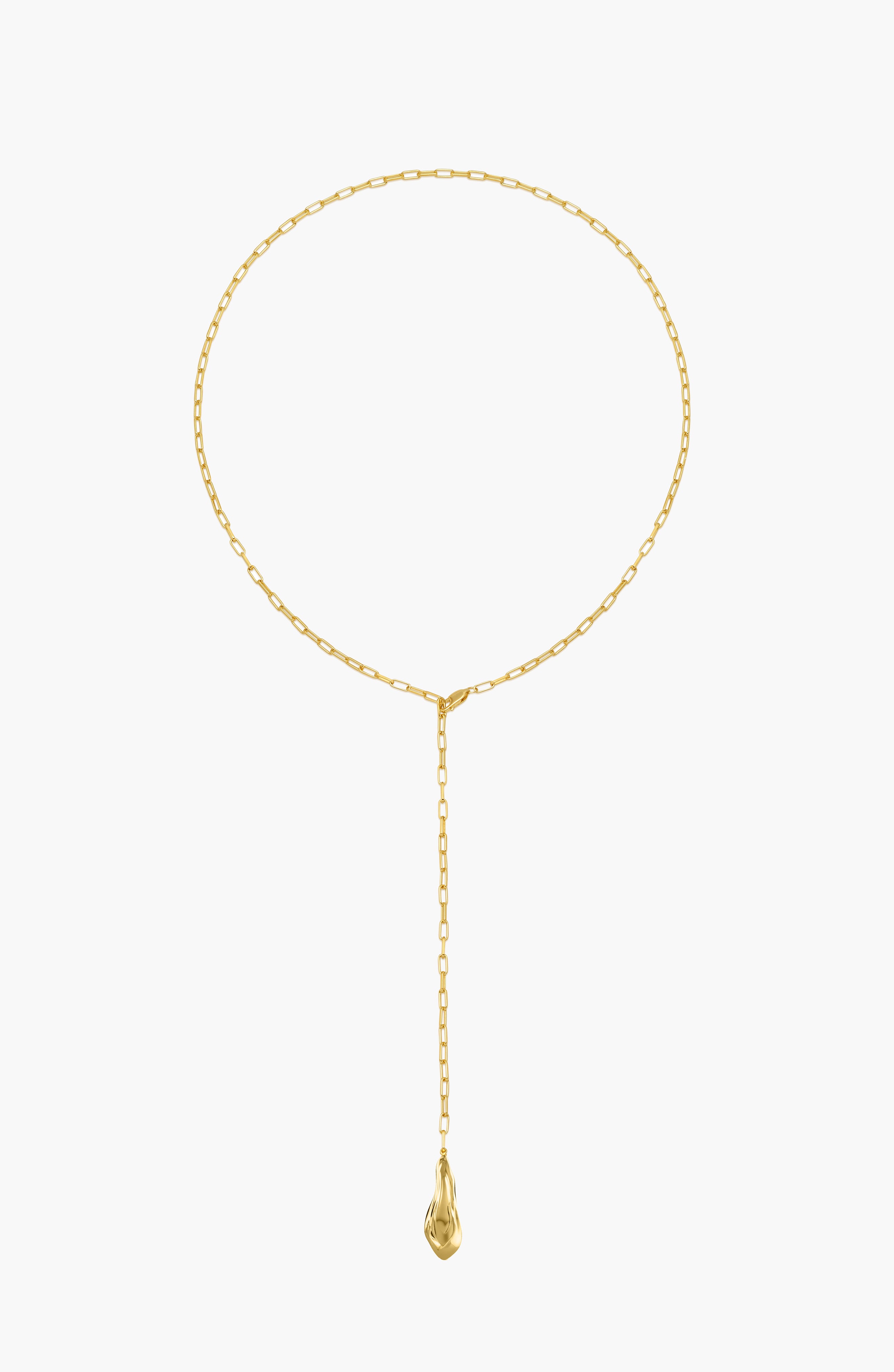 Minos Lariat Long Necklace in Gold