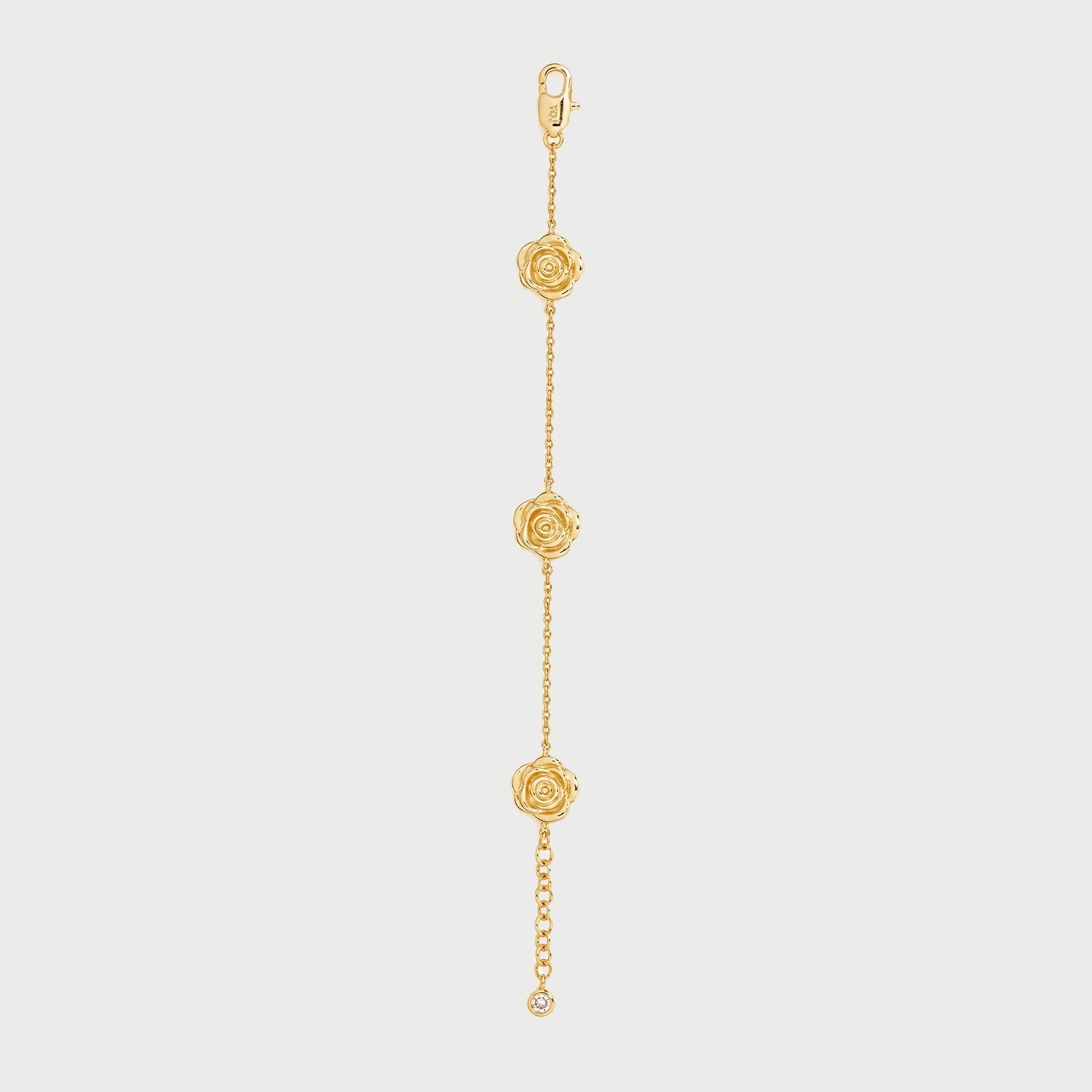 ROSE CHAIN STATION BRACELET IN GOLD
