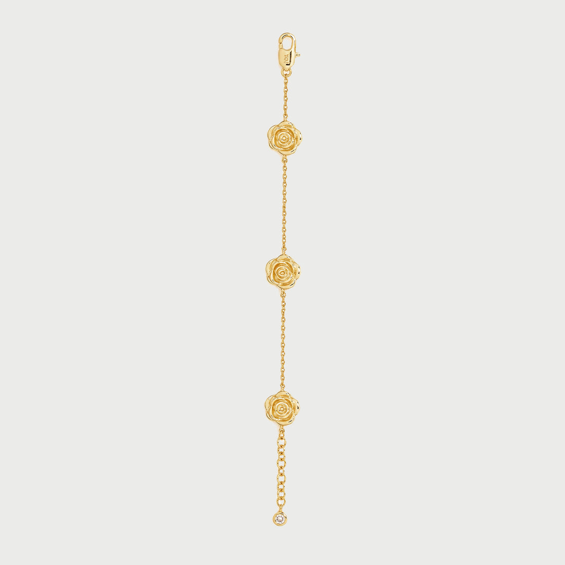ROSE CHAIN STATION BRACELET IN GOLD