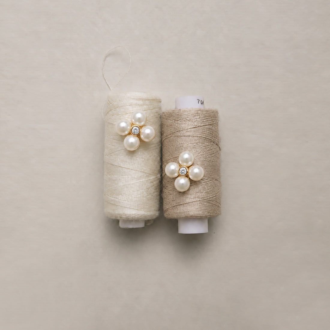 PALERMO MIDI PEARL STUDS IN GOLD CRYSTAL & PEARLS