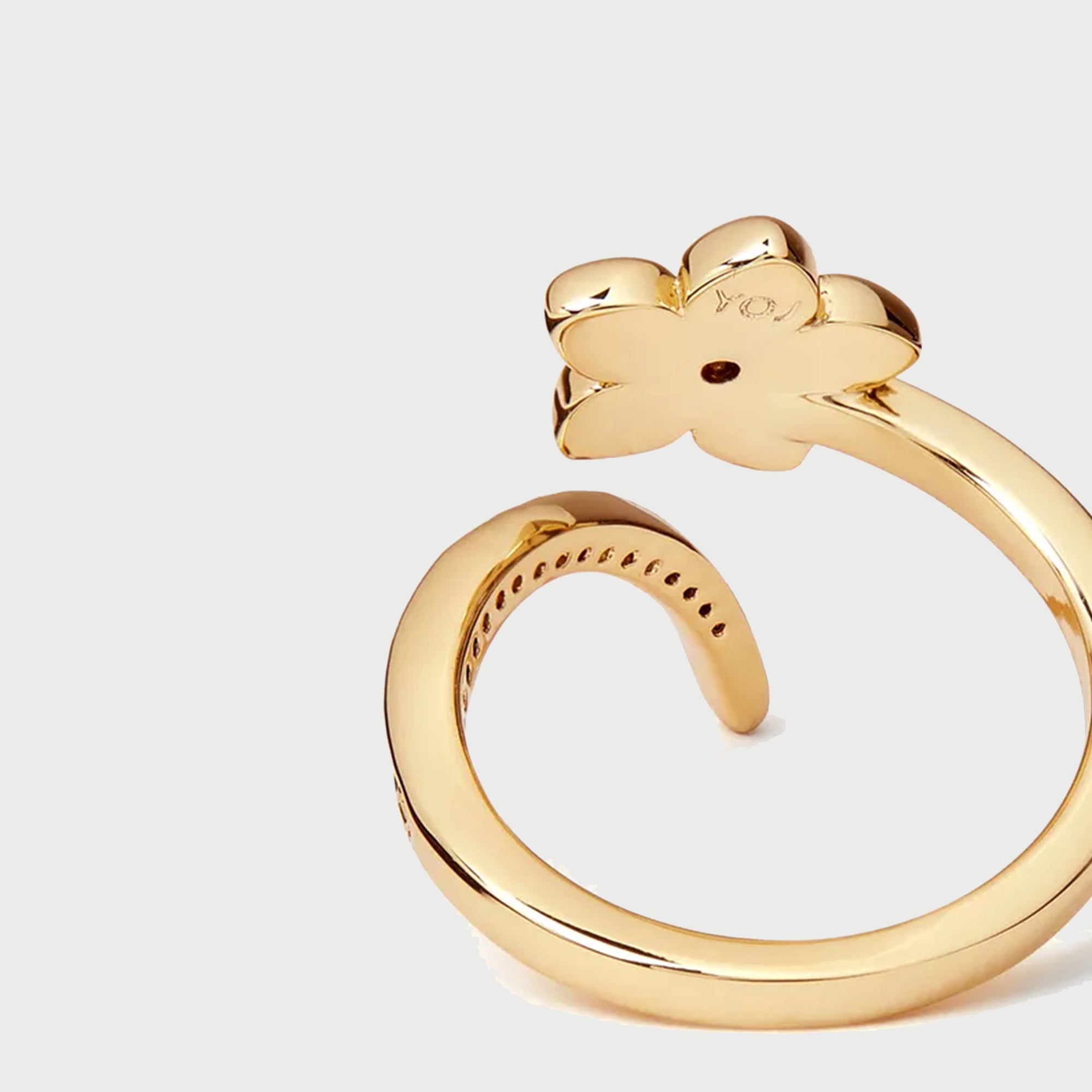 MEIGU CRYSTAL OPEN RING IN GOLD & CRYSTALS