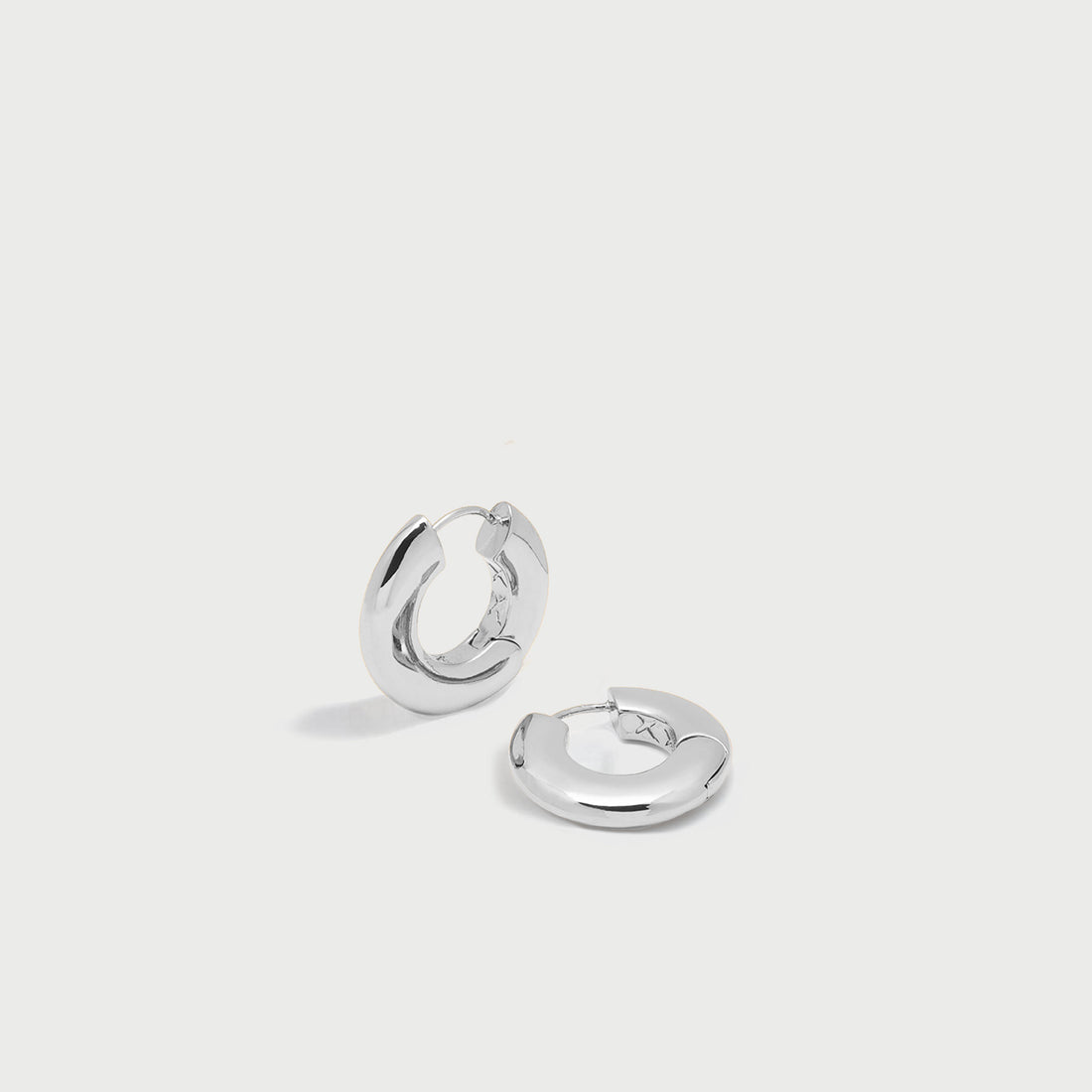 Sirso Maxi Chubby Hoop Earrings in Silver