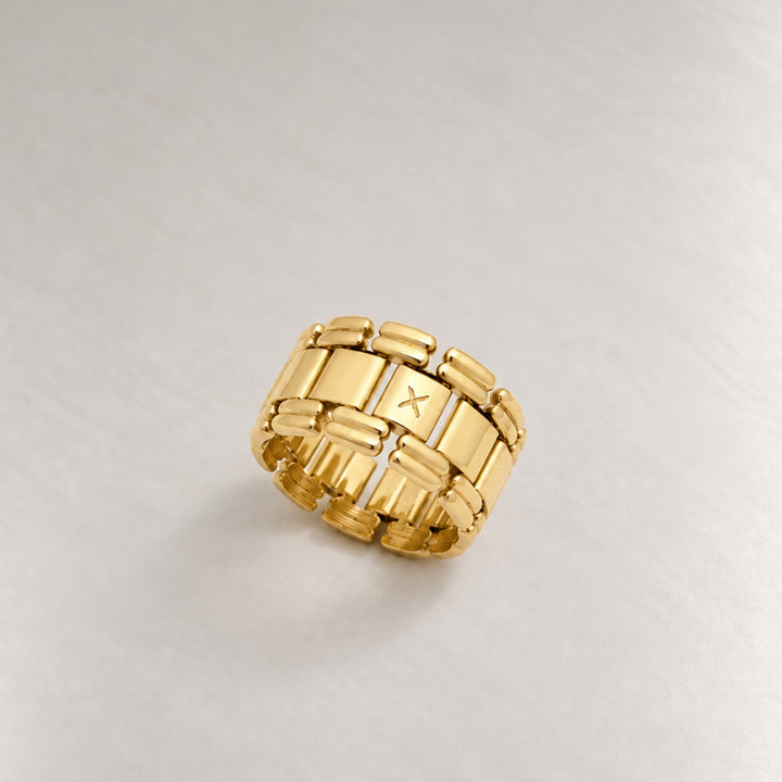 Crawford Watch Band Ring in Gold