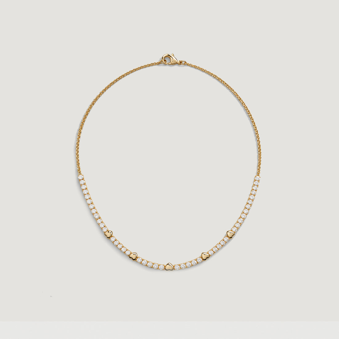 AGAPPI CRYSTAL CHOKER NECKLACE IN GOLD & CRYSTALS