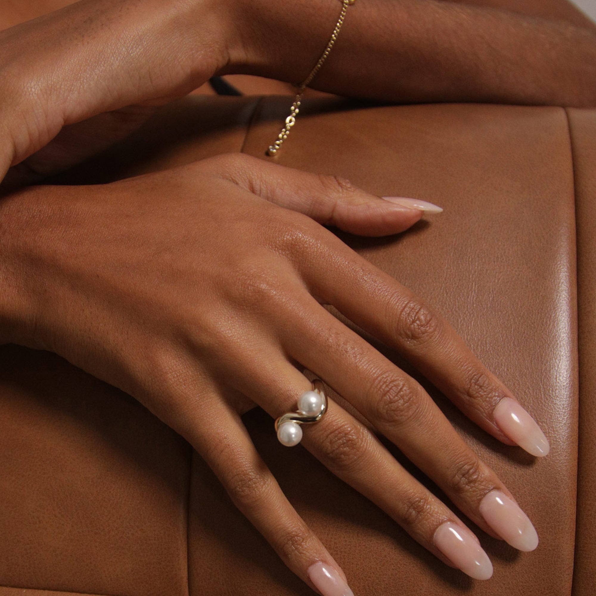 PEARL PALERMO RING IN GOLD