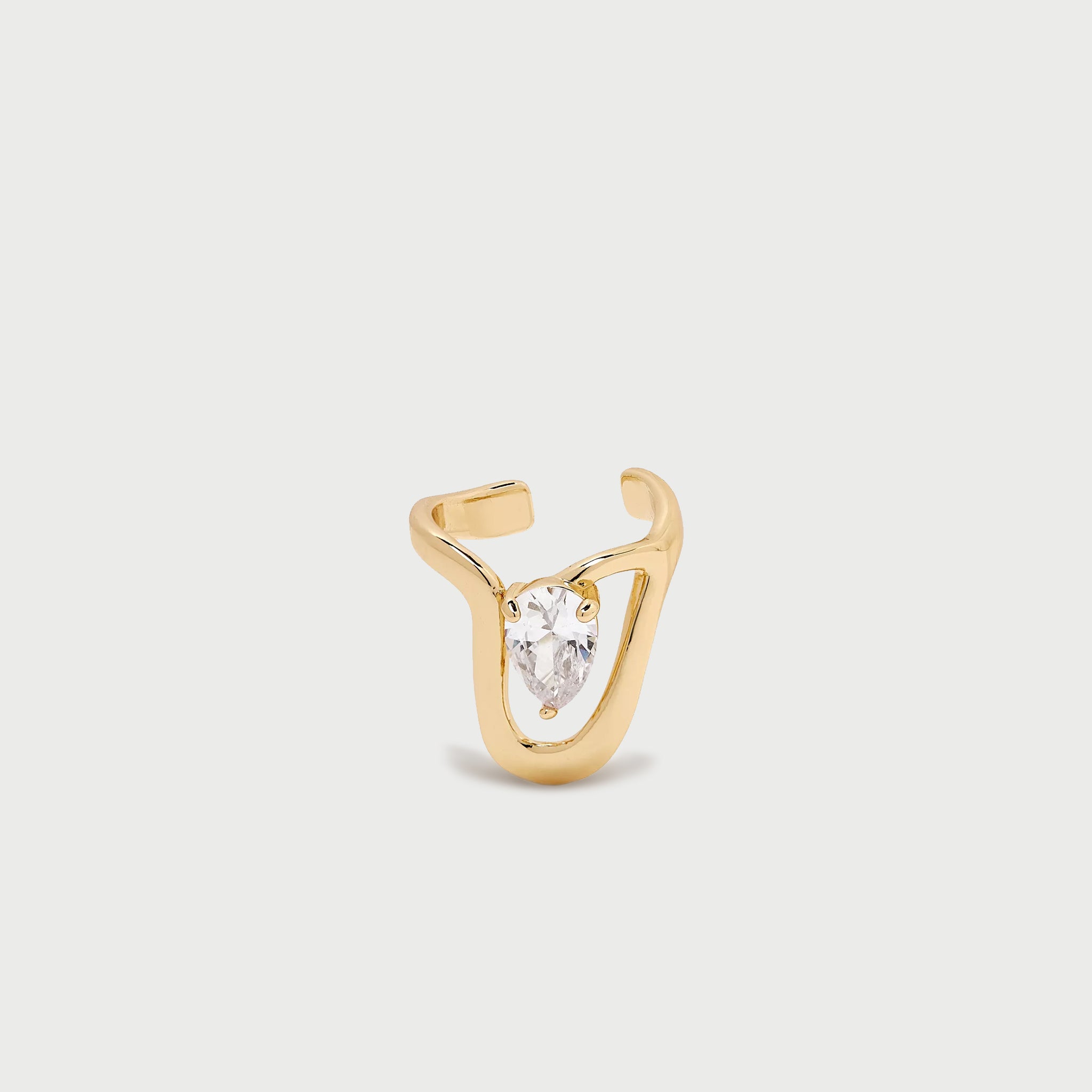 Minos Crystal Band Ring in Gold