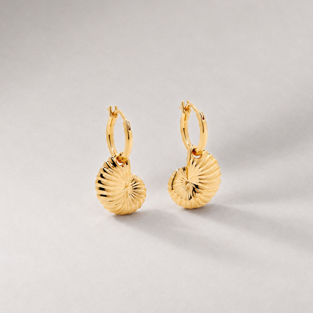 Moro Charm Hoop Earrings in Gold