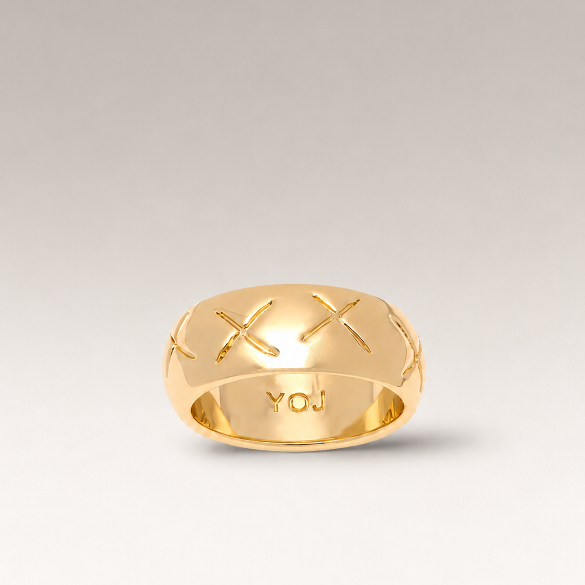 EX BAND RING IN GOLD