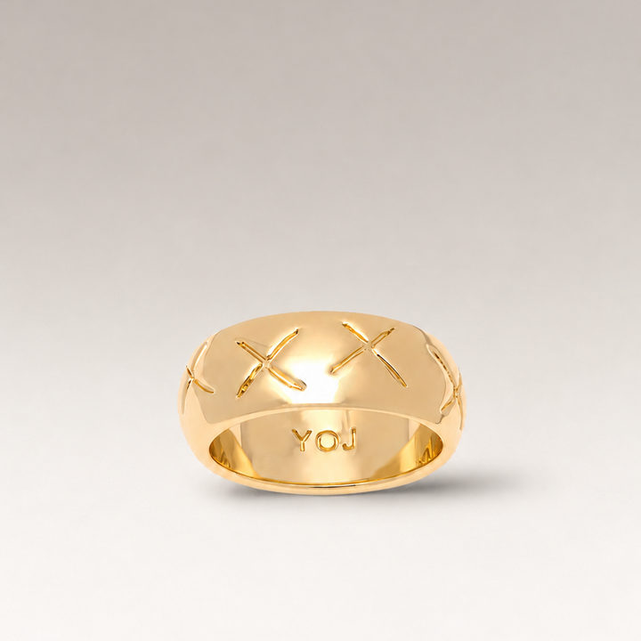 EX BAND RING IN GOLD