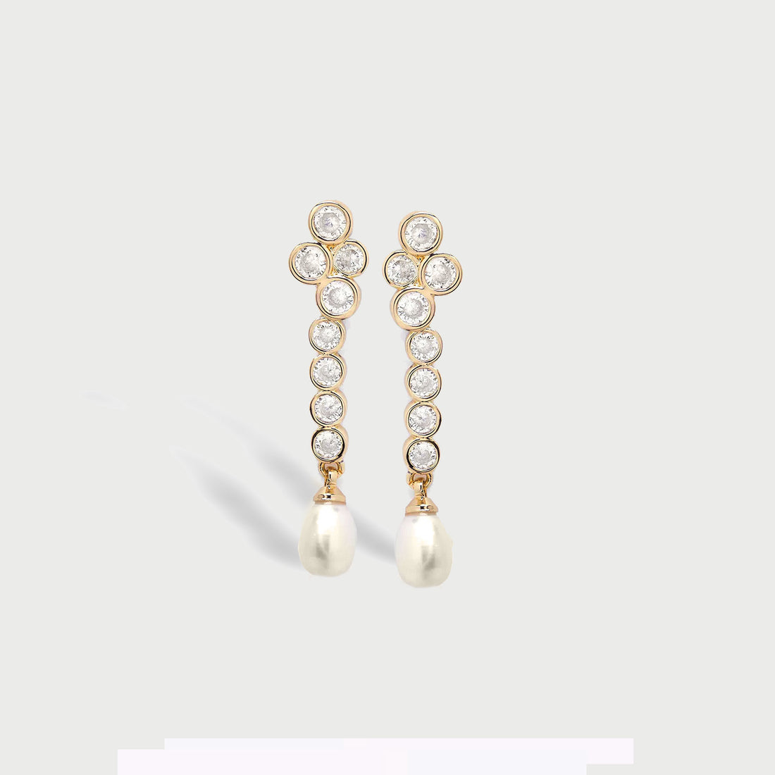 Drop Averi Crystal Earrings in Gold