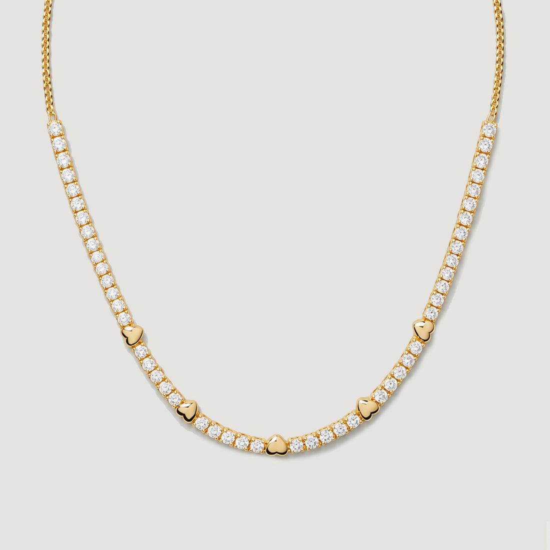 AGAPPI CRYSTAL CHOKER NECKLACE IN GOLD & CRYSTALS