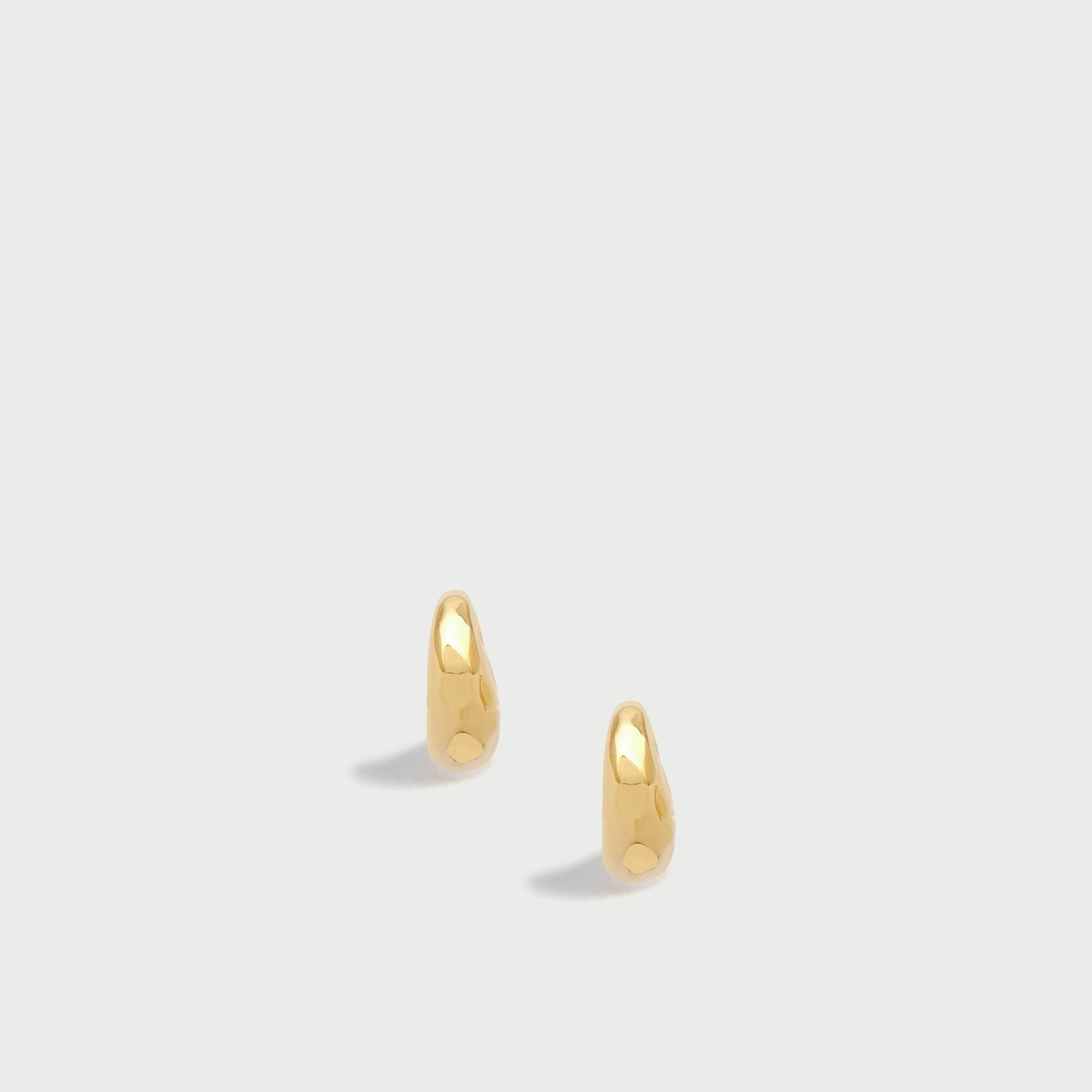 Aalto Mini Hammered Hoop Earrings in Gold