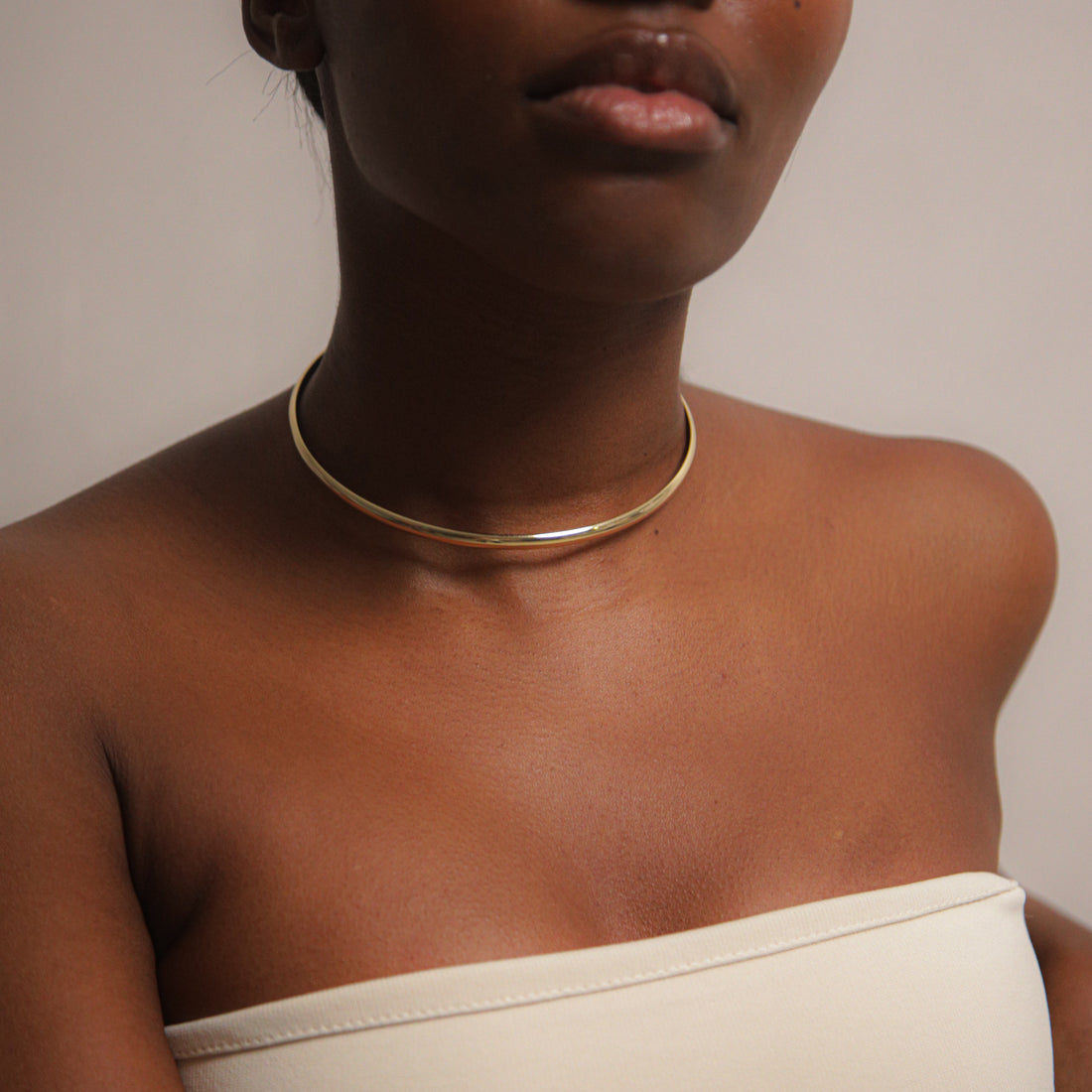 POTOSKA x YOJ Choker Bar Collar Necklace in Gold