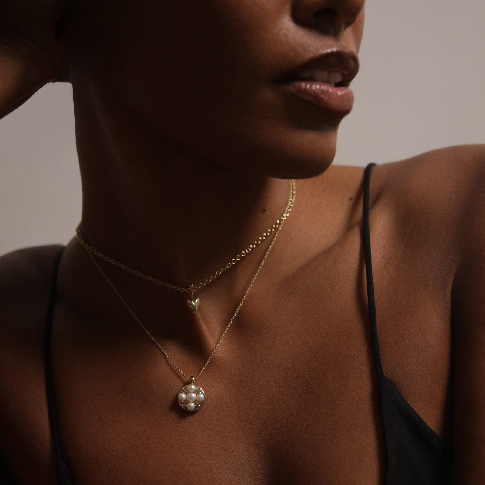 POTOSKA x YOJ Stan Pearl Mini Pendant Necklace in Gold