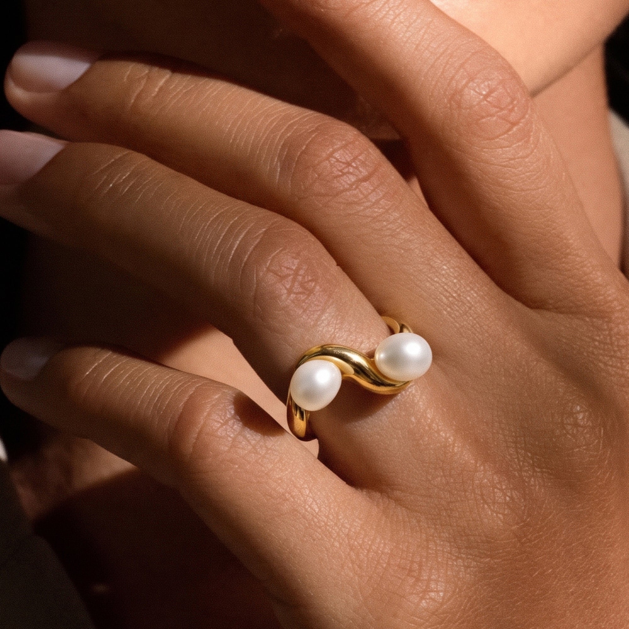PEARL PALERMO RING IN GOLD