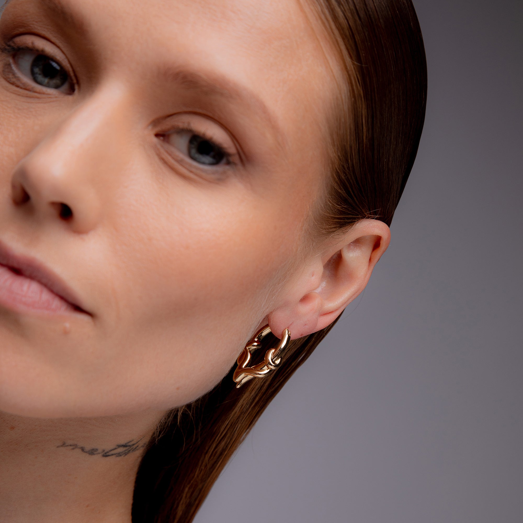 Knotted Maxi Hoops In Gold