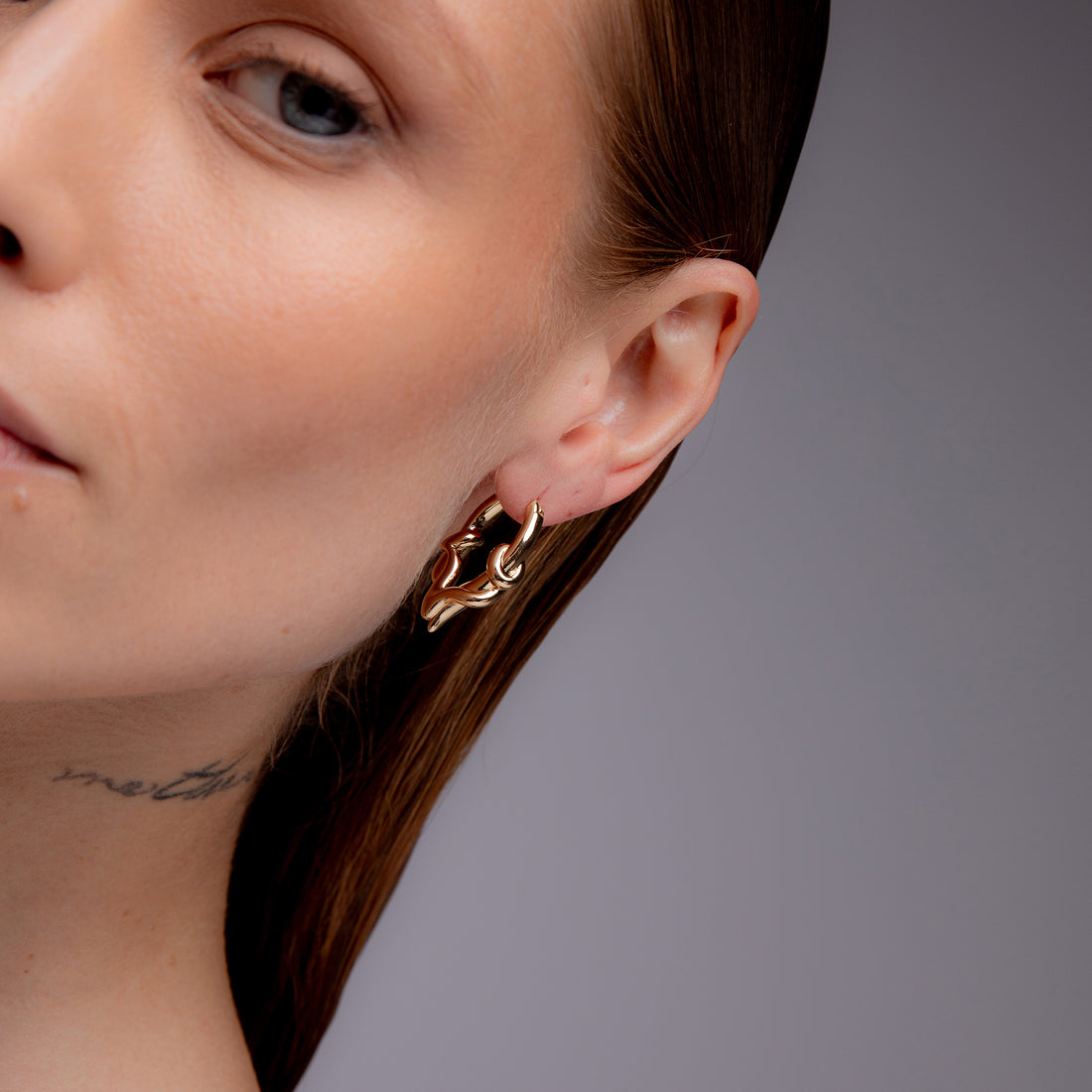 Knotted Maxi Hoops In Gold