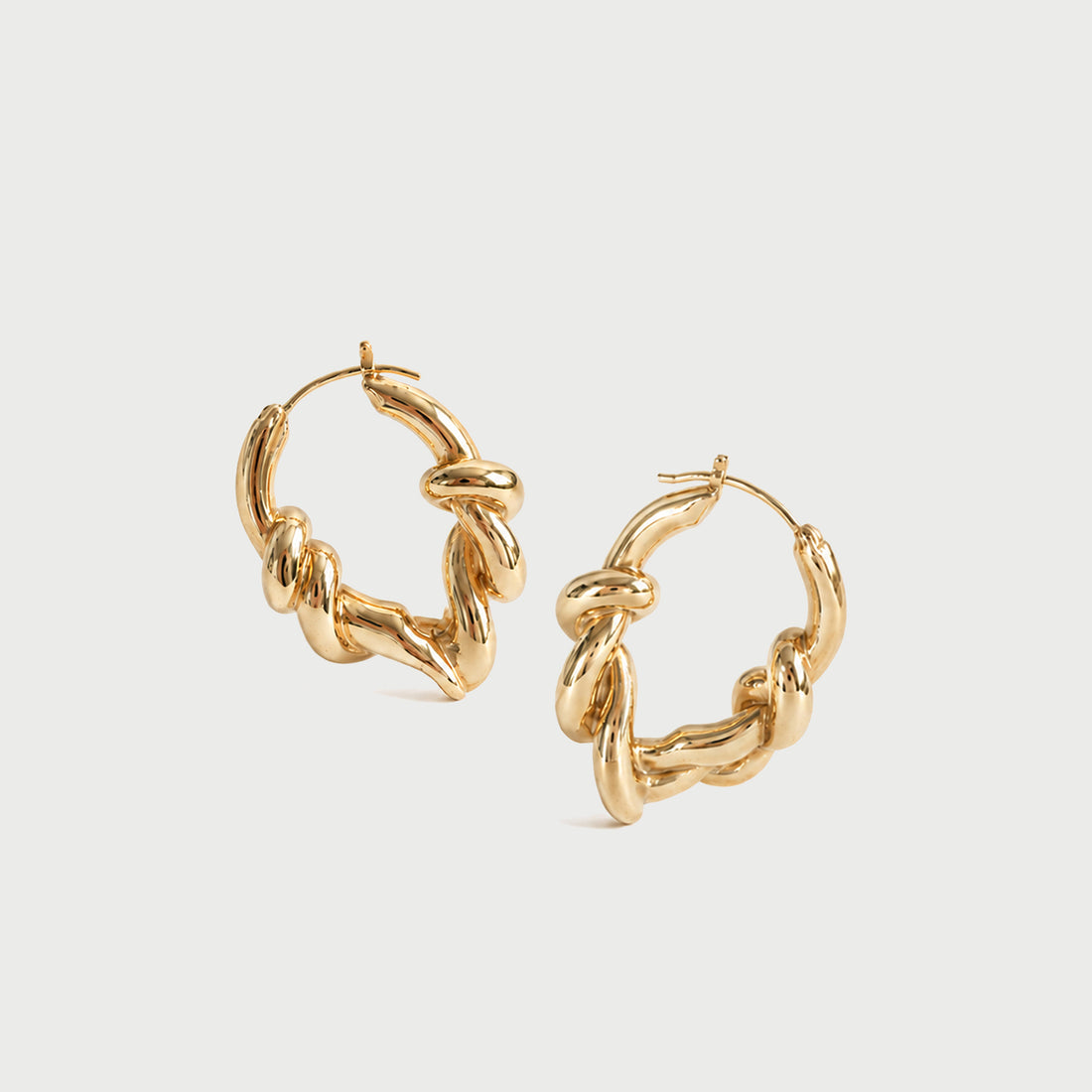 Knotted Maxi Hoops In Gold