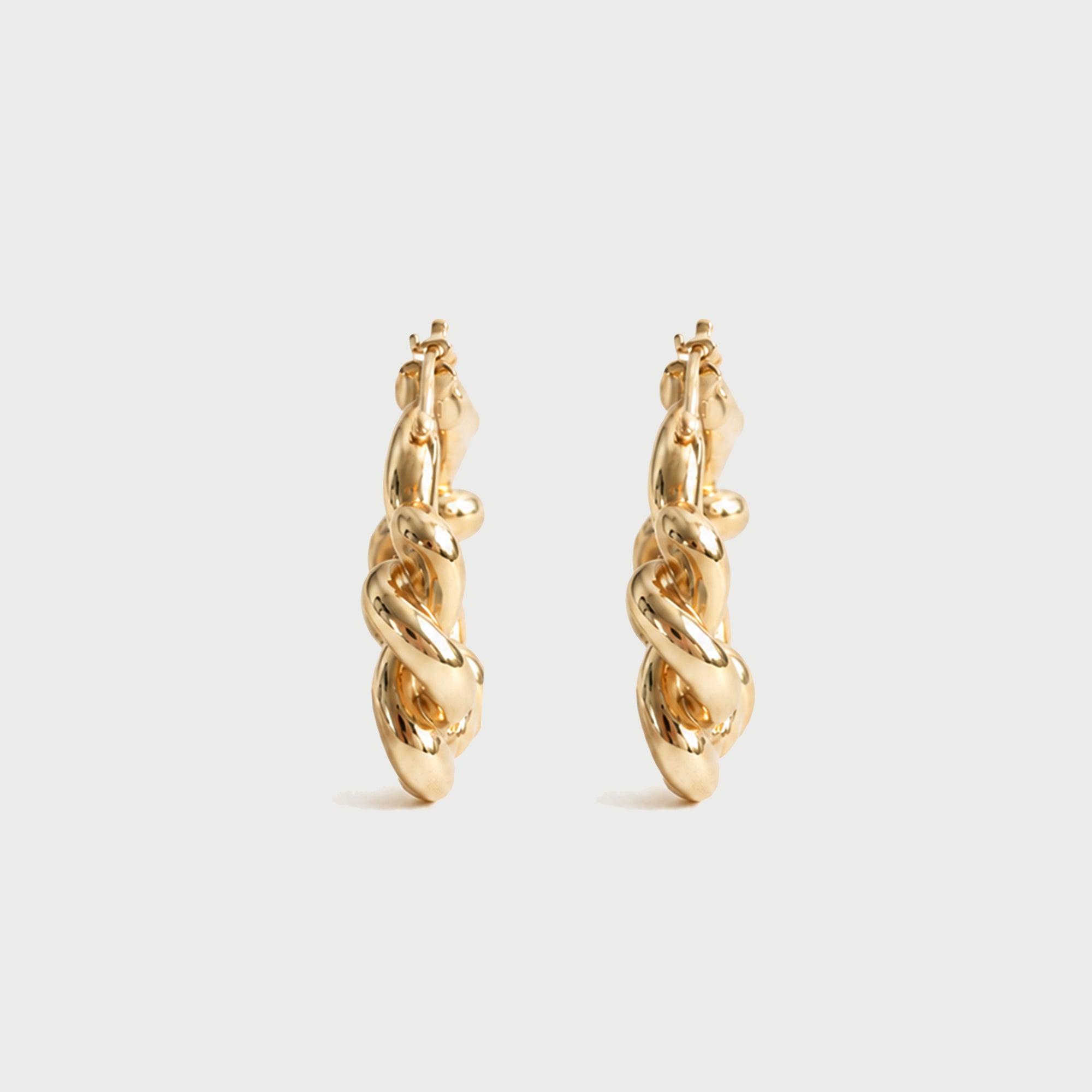 Knotted Maxi Hoops In Gold
