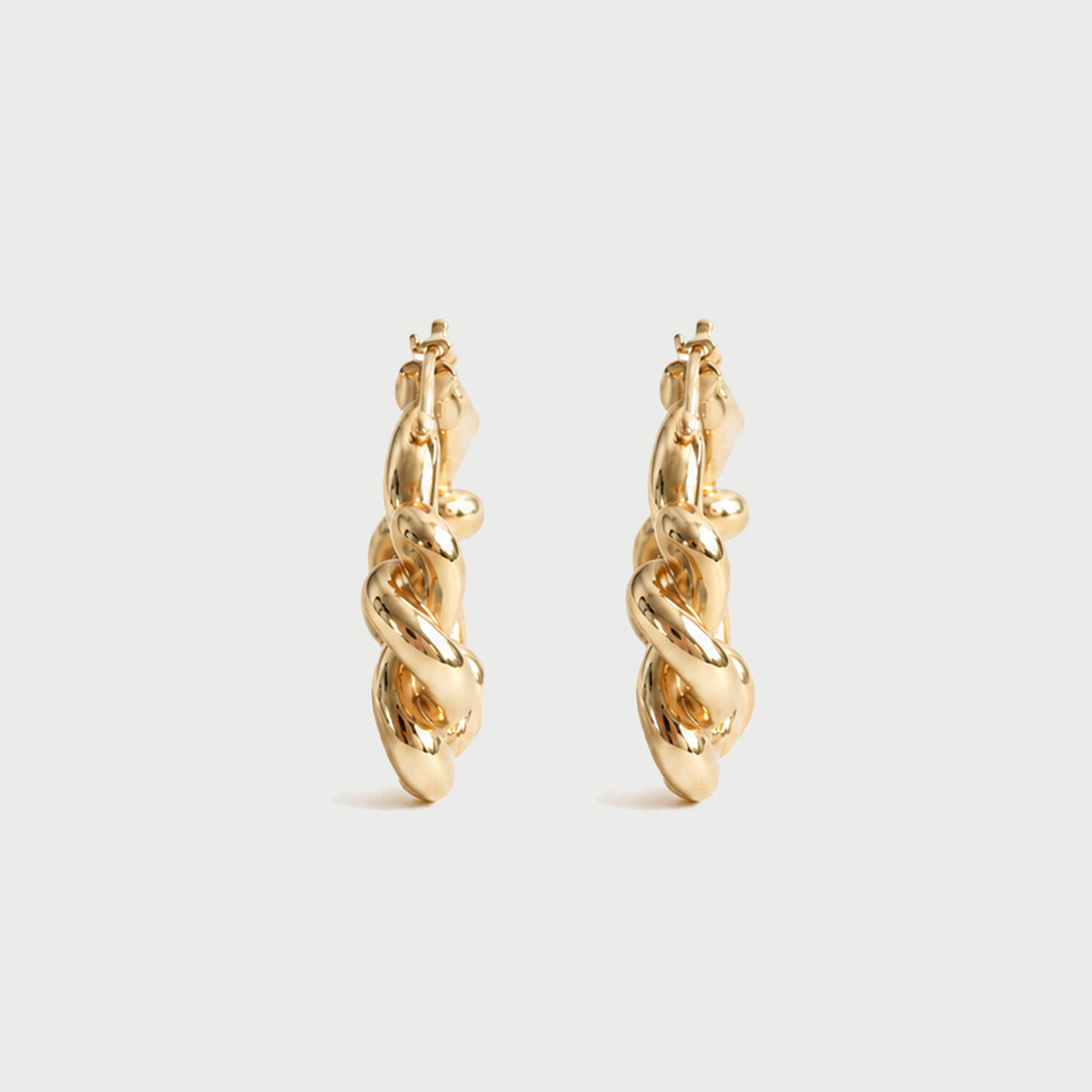 Knotted Maxi Hoops In Gold